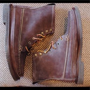 Highland Shoe Co Lace-up Leather Boots (size 8.5)